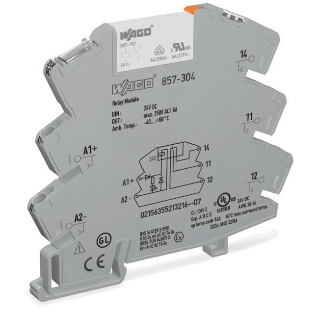 Moduł przekaźnikowy 24V DC szary 857-304 WAGO