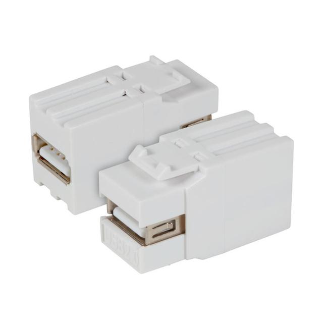Adapter Keystone Snap-In USB 2.0 typ A-A biały