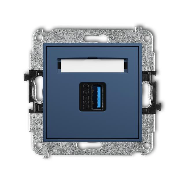 ICON Mechamizm gniazda pojedyncze USB typ A-A 3.0 navy blue 64IGUSB-5 KARLIK