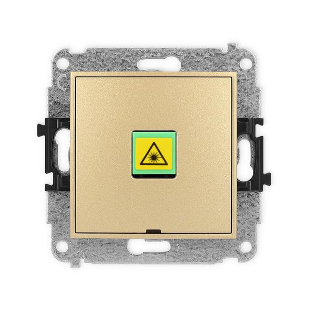 ICON Mechanizm gniazda światłowodowego/optycznego pojedynczego, bez pola opisowego złoty
