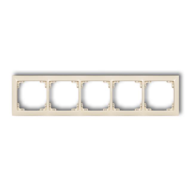 DECO Ramka pięciokrotna z tworzywa DECO Soft beżowa 1DRSO-5 KARLIK