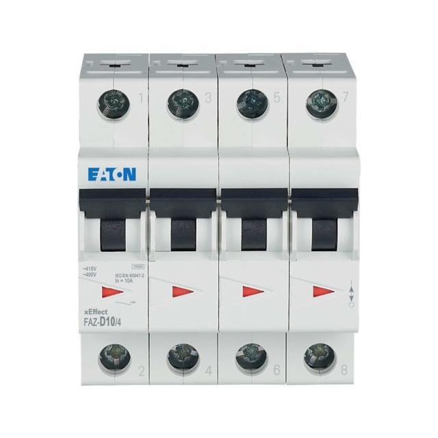 FAZ-D10/4 Wyłącznik nadprądowy 15kA D10A 4P 279080 EATON