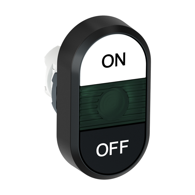 Przycisk podwójny ON-OFF zielone pole podświetlany MPD7-11G