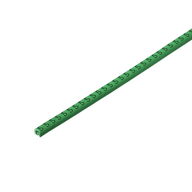CLI C 02-3 GN/WS 5 CD System kodowania kabli, 1.3 - 3 mm, 3.4 mm, Nadrukowane znaki: Liczby, 5, PVC, miękkie, bez kadmu, zielony /500szt./ 1568241518 WEIDMÜLLER