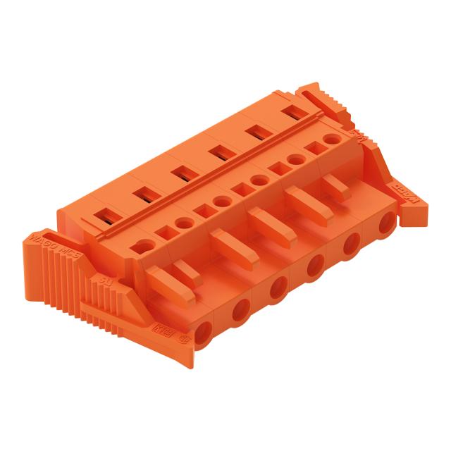 MCS-MIDI Classic gniazdo 6-bieg. pomarańczowe raster 7,62 mm /25szt./ WAGO
