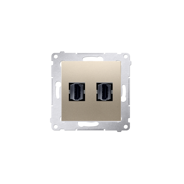 Simon 54 Gniazdo HDMI podwójne złoty mat DGHDMI2.01/44 KONTAKT