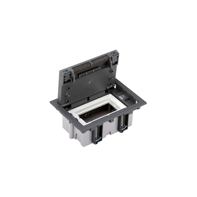 Simon Connect Puszka podłogowa S500 1-modułowa 2x K45 gł. 70mm szary