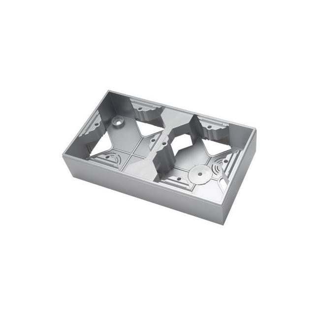 AS Puszka instalacyjna podwójna - kolor srebro