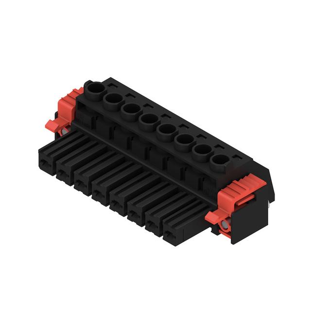 BVZ 7.62HP/08/180SF SN BK BX Wtyk PCB (złącze wiązki), 7.62 mm, Liczba biegunów: 8, Przyłącze z jarzmem /50szt./ 1930220000 WEIDMÜLLER