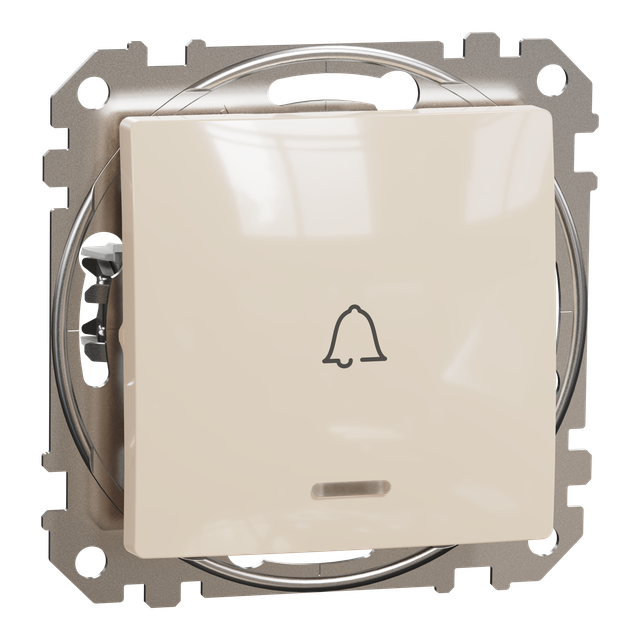 Sedna Design & Elements, przycisk dzwonek z podświetleniem, beżowy