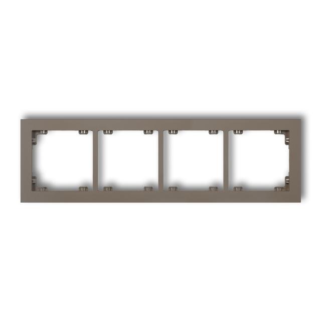 DECO Ramka uniwersalna podczwórna z tworzywa DECO Pastel Matt czekoladowa