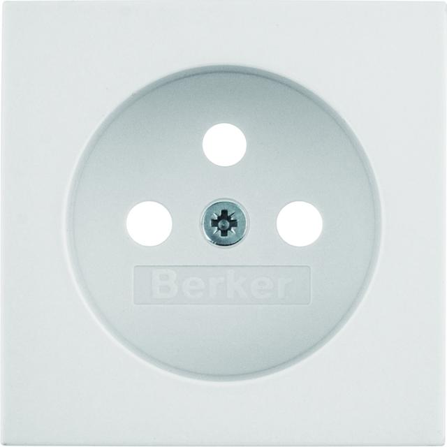 BERKER B.Kwadrat Płytka czołowa do gniazda z uziemieniem krem 3963808992 HAGER