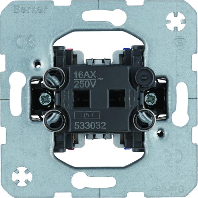 BERKER one.platform Łącznik 1-klawiszowy dwubiegunowy mechanizm samozaciski 533032 HAGER