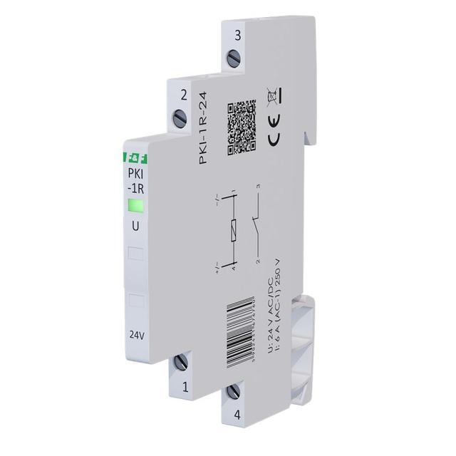 Przekaźnik interfejsowy styk rozwierny 24 V AC/DC 1/3S TH-35 PKI-1R-24V F&F