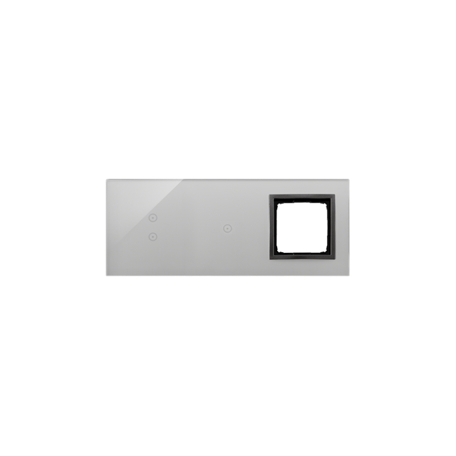 Simon 54 Touch Panel dotykowy S54 Touch 3 moduły 2 pola dotykowe pionowe + 1 pola dotykowe + 1 otwór na osprzęt S54 burzowa chmura DSTR3310/72 KONTAKT