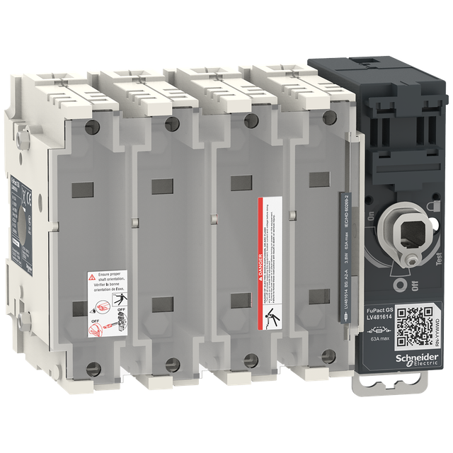 Rozłącznik bezpiecznikowy, FuPacT 63A, 4P, BS A2/A3