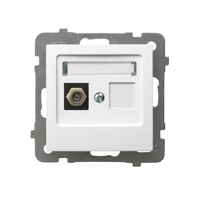 AS ANTYBAKTERYJNY Gniazdo antenowe typu F pojedyncze produkt zawiera szkło fosforanowo-srebrowe - ko