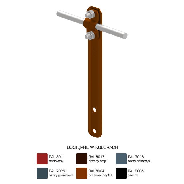 AN-12/LA/-N Uchwyt prosty L=18cm Z-śruba /LA/