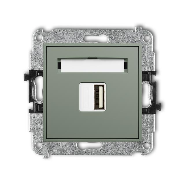 MINI Ładowarka USB pojedyncza USB A, 10W max., 5V, 2A szałwiowy 61MCUSB-3 KARLIK