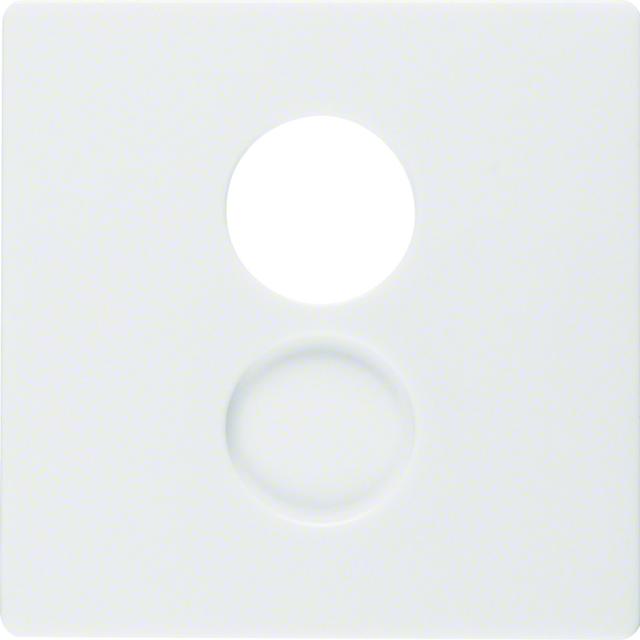 BERKER Q.x Płytka czołowa do gniazda głosnikowego i przyłączy miniaturowych biały aksamit 11966089 H