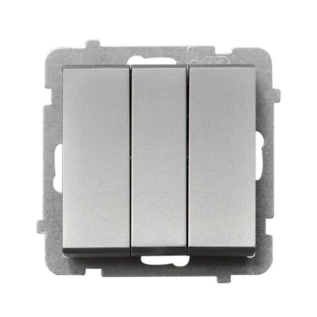 SONATA Łącznik potrójny zwierny - kolor srebro mat