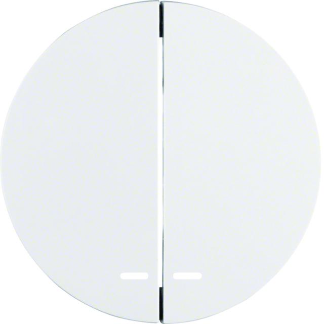 BERKER R.1/R.3 Klawisze z przezroczystą soczewką do łącznika dwuklawiszowego biały 16272089 HAGER