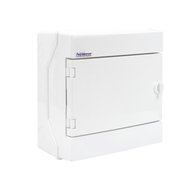 Rozdzielnica hermetyczna natynkowa 1x8 IP65 500VAC/1000VDC RH-8/B białe drzwi 36.7 OPATÓWEK