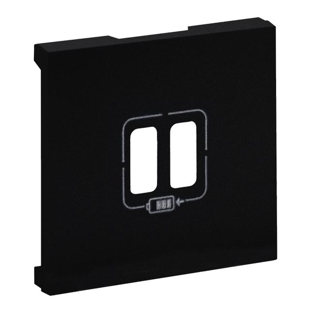 NILOE STEP - GNIAZDO USB 3A TYP A+A - PLAKIETKA KOLOR CZARNY, Legrand