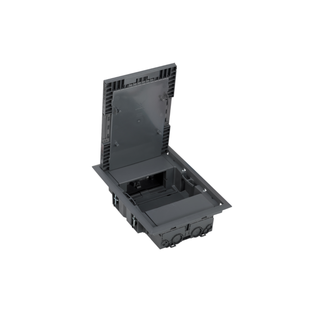 Simon Connect Puszka podłogowa 4x K45+2x K45/2 montaż modułów kątowy szary