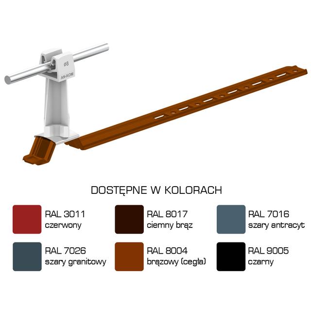 AN-20KP/LA/S-N Uchw.dach.uniw.Z-zatrz. L=42cm,H=7cm /LA/ szary