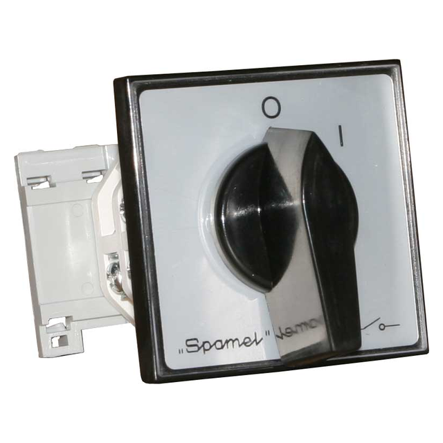 Łącznik Krzywkowy 15A, Rozłącznik 0-1 (3 - biegunowy) z torem sygnal, mocowany na szynie czoło szare