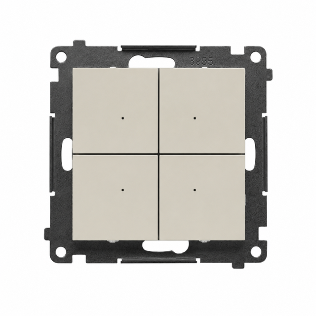 Simon 55 GO Sterownik poczwórny WiFi, sterowany smartfonem, 4x5(2) A, 230V kaszmirowy TEW4W.01/142