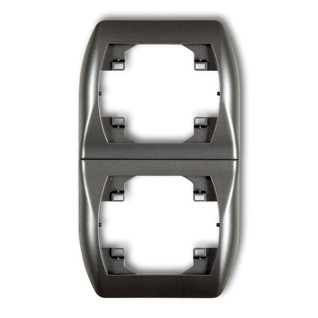 TREND Ramka pionowa podwójna grafitowa