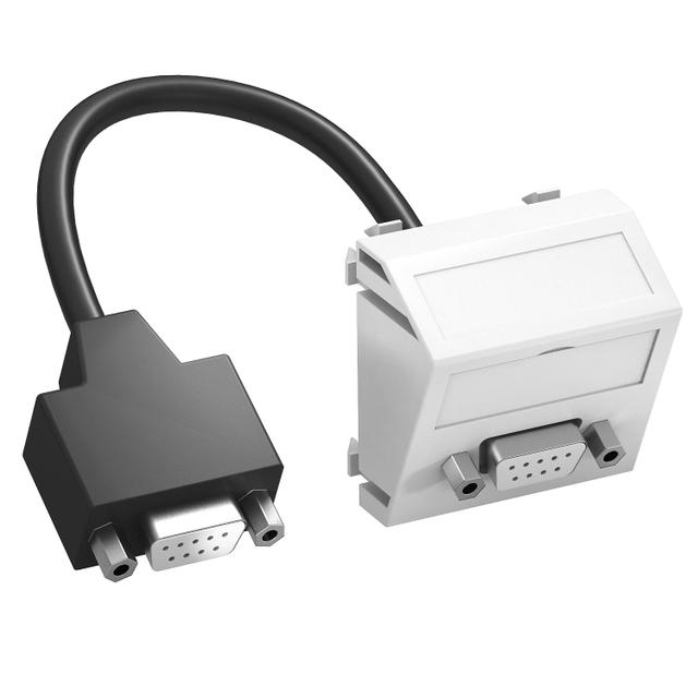 MTS-DB9 F RW1, Wspornik multimedia D-Sub9 z kbl., gn.-gn.