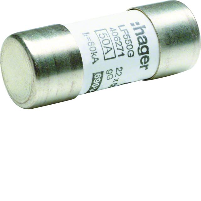 Wkładka bezpiecznikowa cylindryczna CH-22 22x58mm gG 50A 500VAC LF550G HAGER