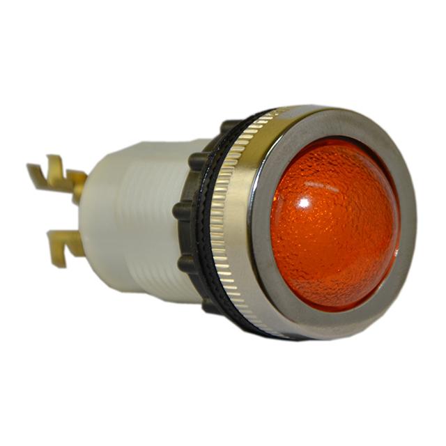 Lampka D22MS 24V-230V metalowa żółta