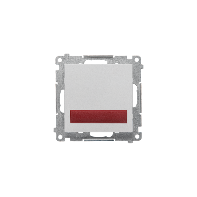 Simon 55 Sygnalizator świetlny LED – światło czerwone 230V Aluminium mat