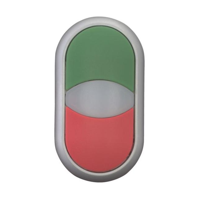 M22-DDL-GR Przycisk podwójny zielony/czerwony z samopowrotem i z możliwością podświetlenia 216698 EA