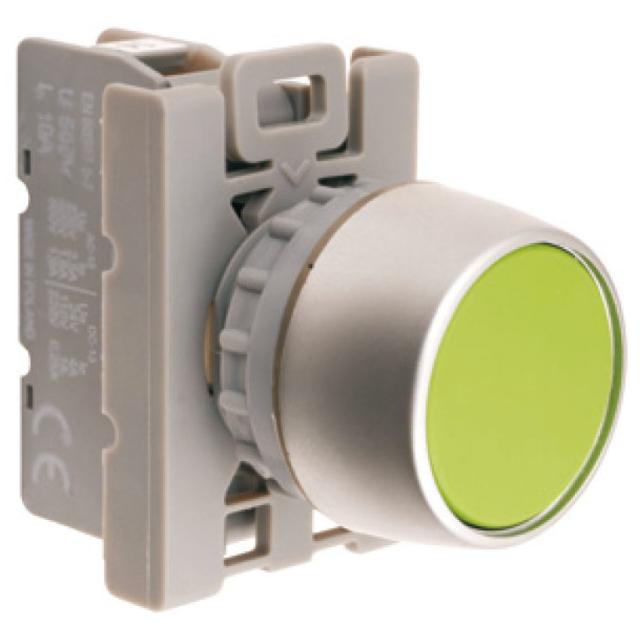 PRZYCISK KRYTY ZIELONY 1 ROZ PIERŚCIEŃ CZARNY