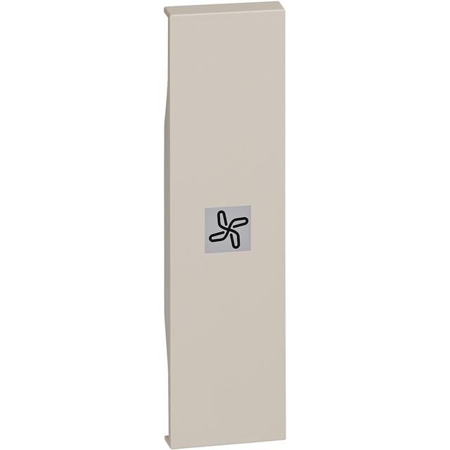 LIVING NOW - KLAWISZ Z OKIENKIEM PODŚWIETLENIA  WENTYLACJA  - 1 MODUŁ - PIASKOWY BEŻ, Bticino