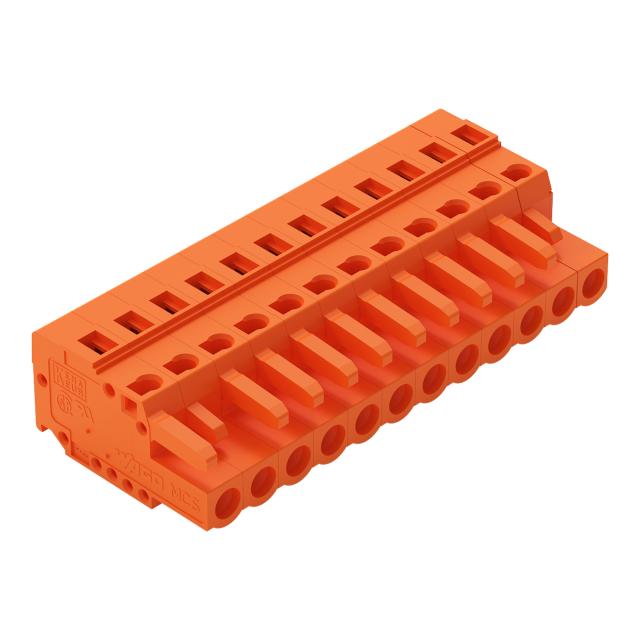 1-przewodowe gniazdo CAGE CLAMP pomarańczowa /25szt./ 231-312/102-000 WAGO