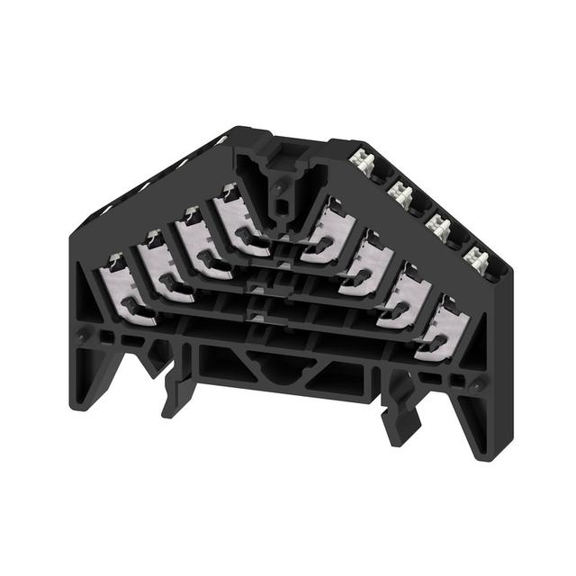 PRV 4 SW 35X7.5 WS Zacisk rozdzielacza krosowego, PUSH IN, 1.5, 250, 10 A, liczba przyłączeń: 16, TS 35 x 7.5, czarny, kolor elementów uruchamiających: biały /20szt./ 1173840000 WEIDMÜLLER