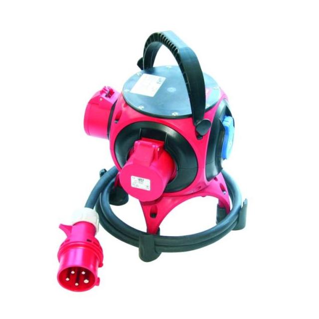 ROZDZIELNICA PRZENOŚNA Z TWORZYWA TYP „PEGASUS” IP44 4M Wejście 32/5+2M - wyjście 32/5 16/5xC16 2xGS