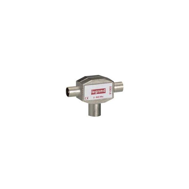 SPLITTERY EKRANOWANE O9.52 MM - 862 MHZ, 1 WEJŚCIE ŻEŃSKIE - 2 WYJŚCIA MĘSKIE, Legrand