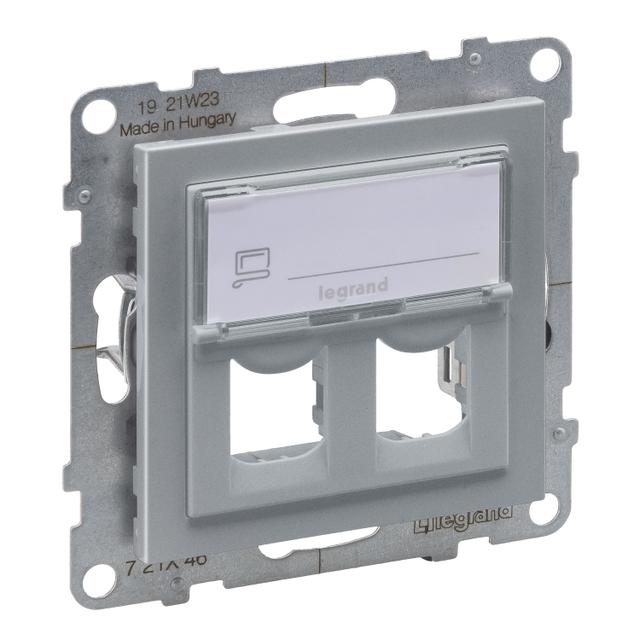 Suno Adapter Systimax Podwójny Aluminium 721346 LEGRAND
