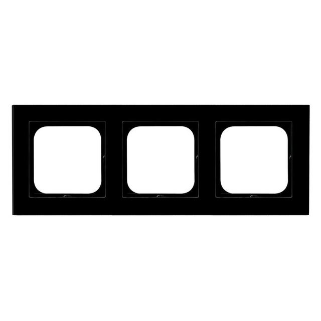 SONATA Ramka potrójna - kolor czarne szkło R-3RG/32