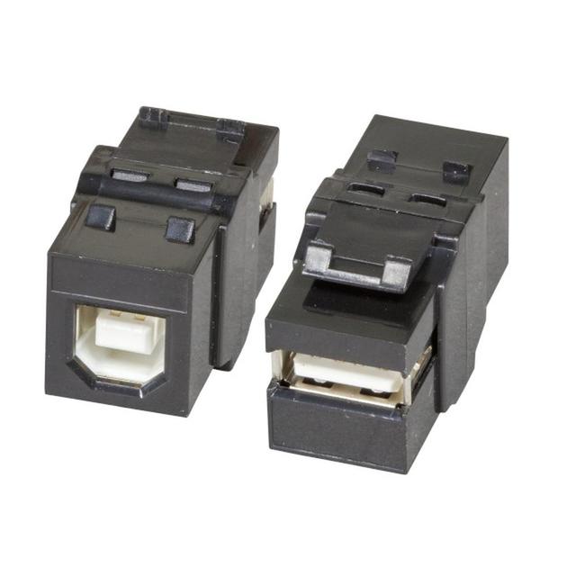 Adapter Keystone Snap-In USB 2.0 typ A-B czarny