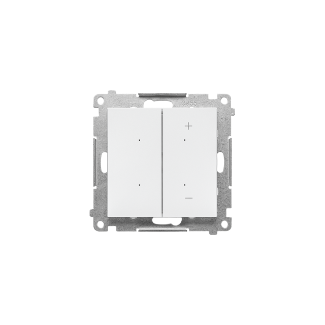 Simon 55 Ściemniacz do LED ściemnialnych klawiszowy Biały mat