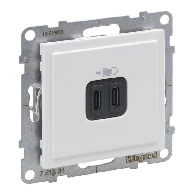 Suno Gniazdo Antenowe Tv-R-2Xsat Końcowe 1.5 Db Aluminium 721370 721131 LEGRAND