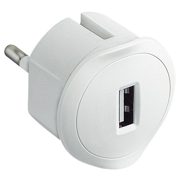 MINI ŁADOWARKA WTYCZKOWA USB - BIAŁA, Legrand